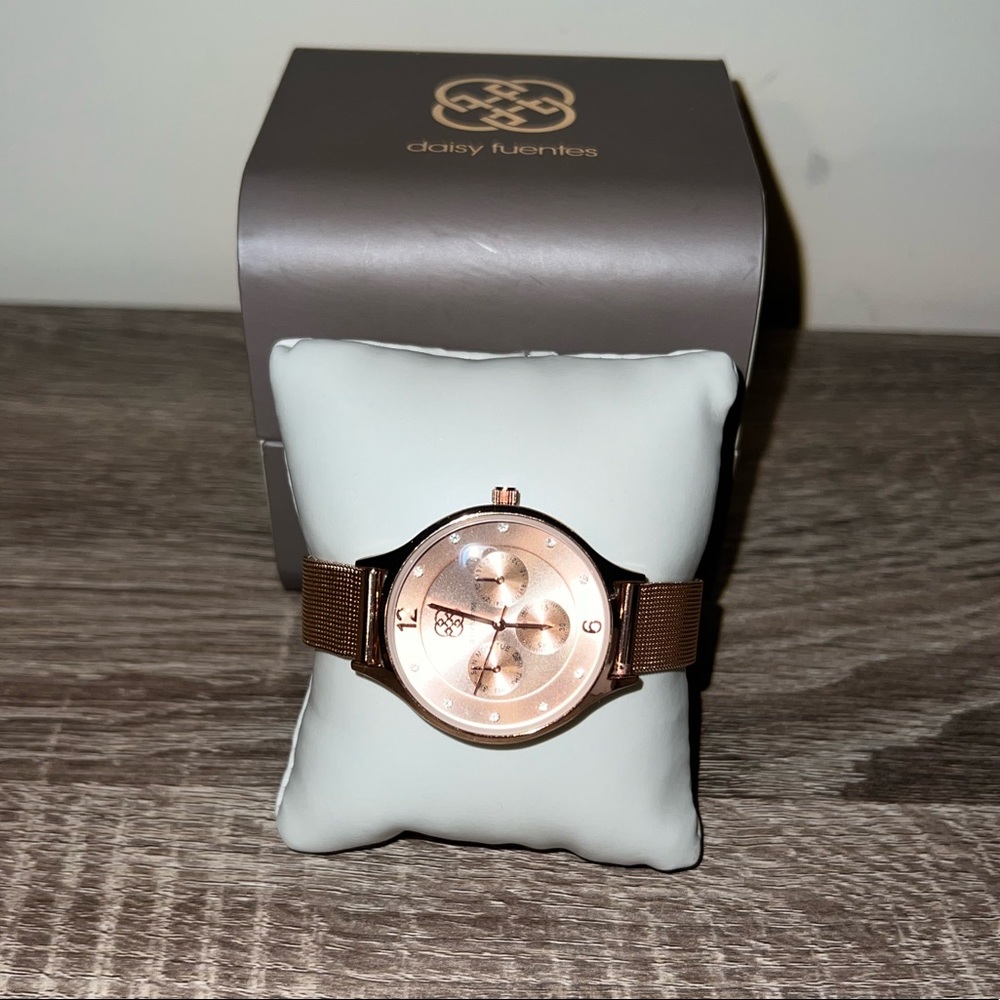 SOLD Daisy Fuentes Rose Gold Watch